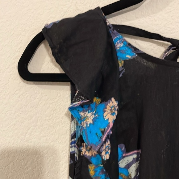 Free People Women Summer in Tutlum Tunic Small Black Coastal Longline Lagenlook - Picture 6 of 15